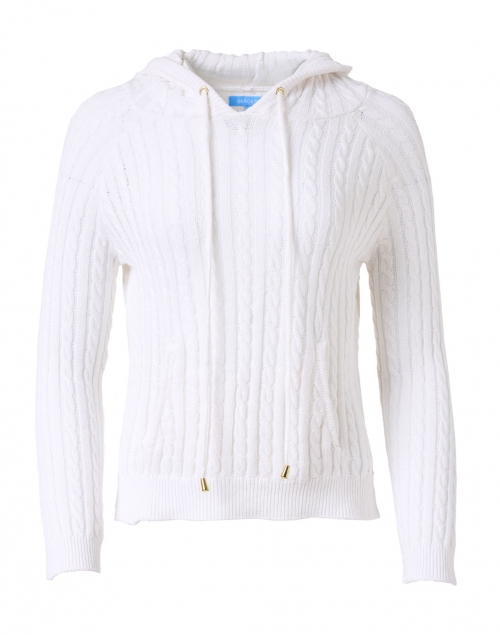 Product image - Burgess - Kitty White Cable Knit Cotton Cashmere Hoodie