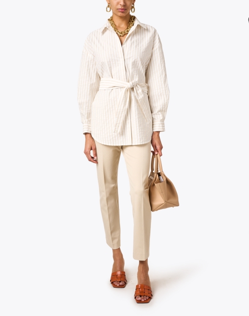 Look image - Fabiana Filippi - White Striped Linen Shirt