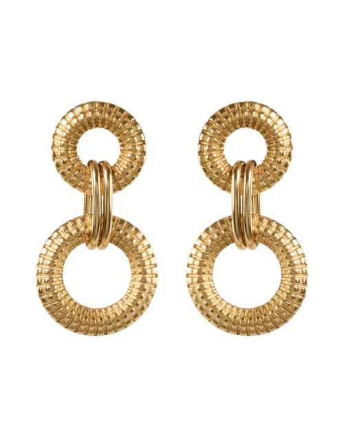 Product image - Ben-Amun - Gold Textured Drop Link Earrings