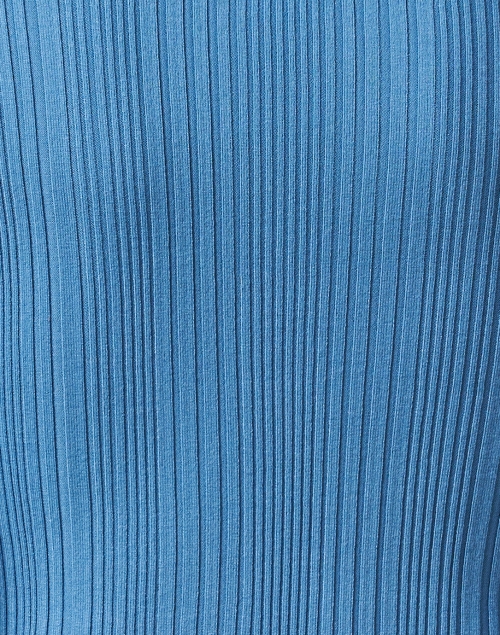 Fabric image - Veronica Beard - Vinny Blue Rib Knit Top