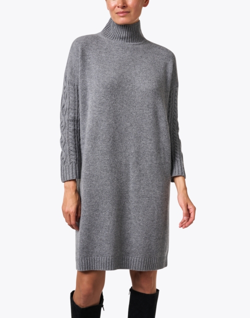 Front image - Weekend Max Mara - Ricard Grey Wool Sweater Dress