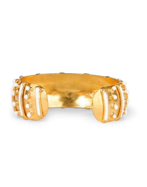 Back image - Sylvia Toledano - Gold and White Textured Cuff