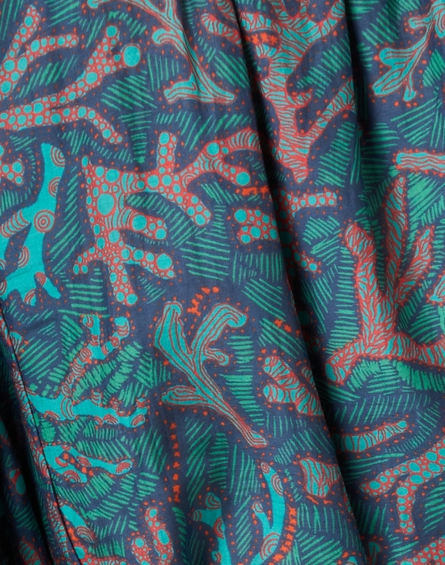 Fabric image - Chufy - Ziggy Green Print Cupro Voile Dress