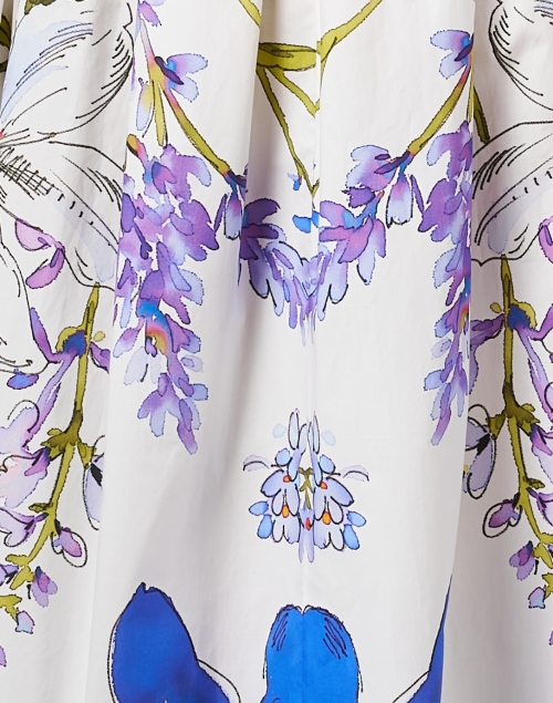 Fabric image - Sara Roka - Elenat White Multi Floral Print Dress