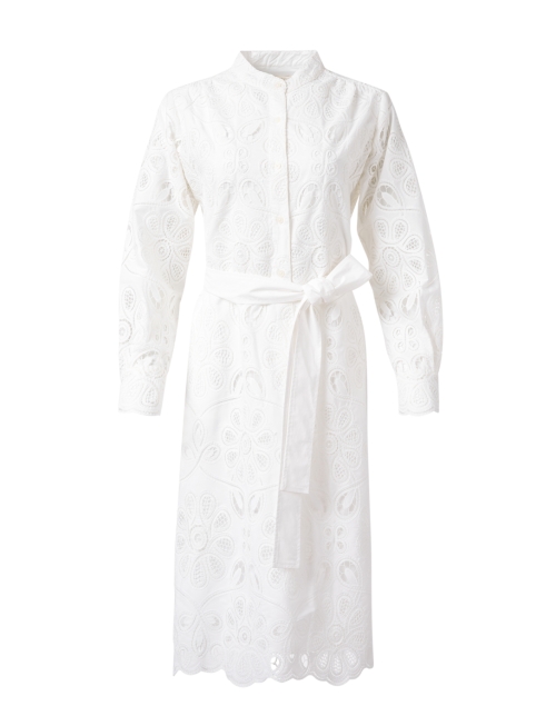 Product image - Shoshanna - Hollis White Cotton Eyelet Shirt Dress