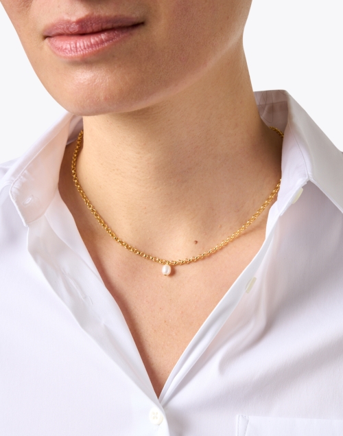 Paros Gold and Pearl Necklace
