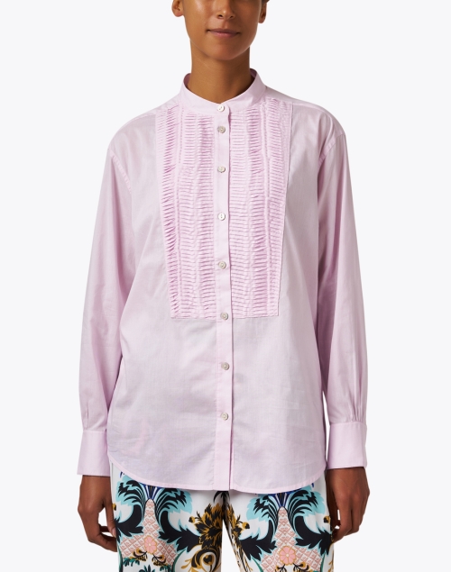 Front image - Figue - Nathan Lilac Cotton Shirt