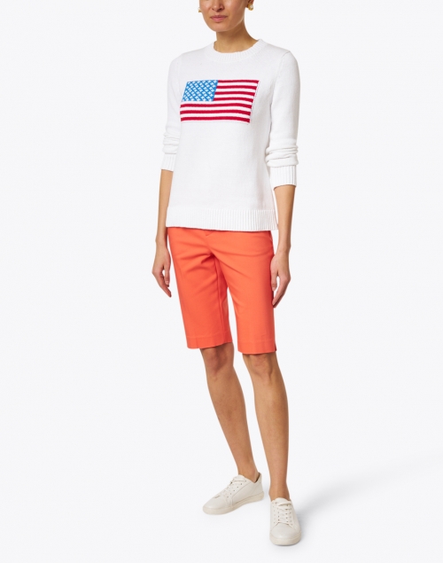 Look image - Sail to Sable - White American Flag Cotton Intarsia Sweater