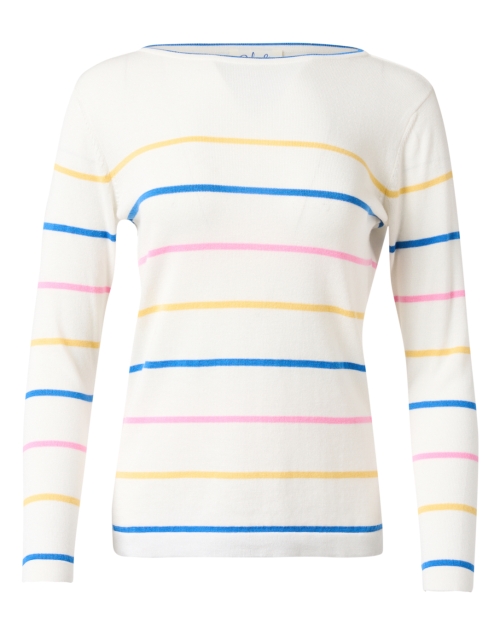 Product image - Blue - White Multi Stripe Cotton Sweater