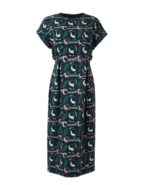 Lake Green Geometric Print Dress