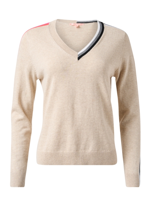 Product image - Lisa Todd - Beige Contrast Stripe Cotton Sweater