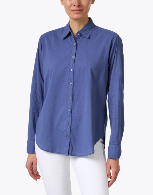 Front image - Xirena - Beau Navy Poplin Shirt