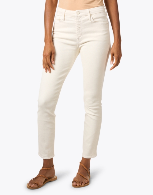 Front image - Mother - The Looker Ivory Stretch Denim Jean