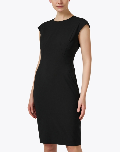 Front image - Boss - Dironah Black Wool Dress