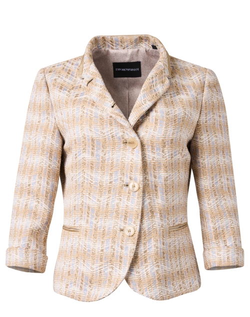 Product image - Emporio Armani - Beige Chevron Tweed Jacket
