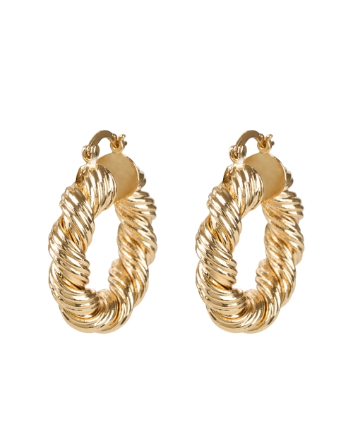 Product image - Loeffler Randall - Atticus Gold Twisted Hoop Earrings