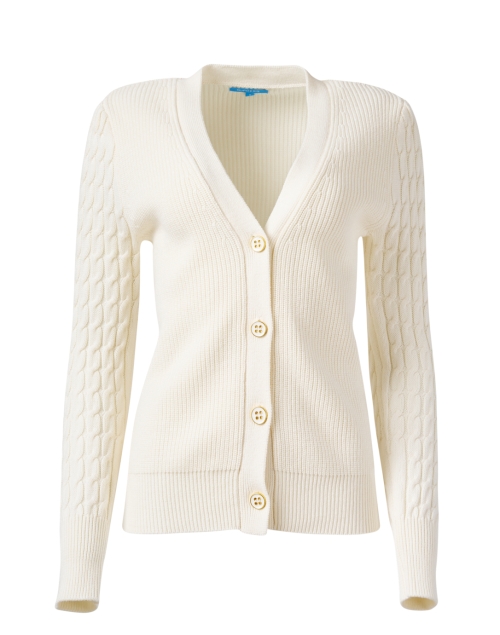 Product image - Burgess - White Cotton Cashmere Cardigan