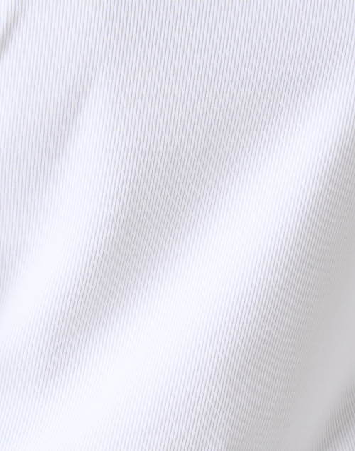 Fabric image - Veronica Beard - Britney White Cotton Puff Sleeve Top