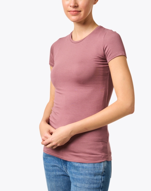 Front image - Majestic Filatures - Taupe Stretch Tee
