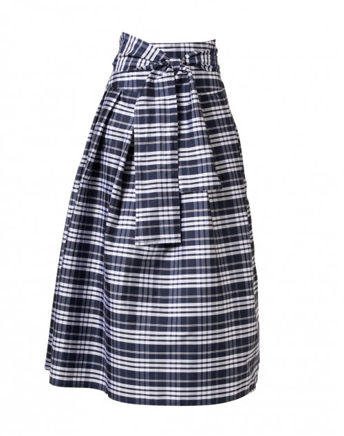 Product image - Connie Roberson - Navy and White Plaid Taffeta Wrap Skirt