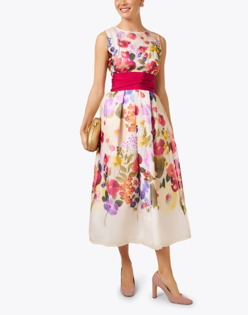 Look image - Sara Roka - Riah Multi Floral Silk Dress