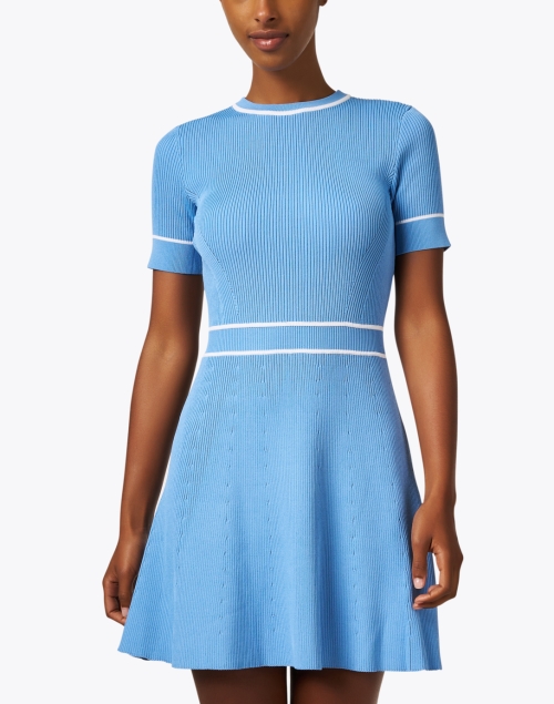 Front image - Shoshanna - Gio Blue Knit Dress