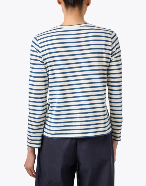 Back image - Frances Valentine - Navy and White Striped Top