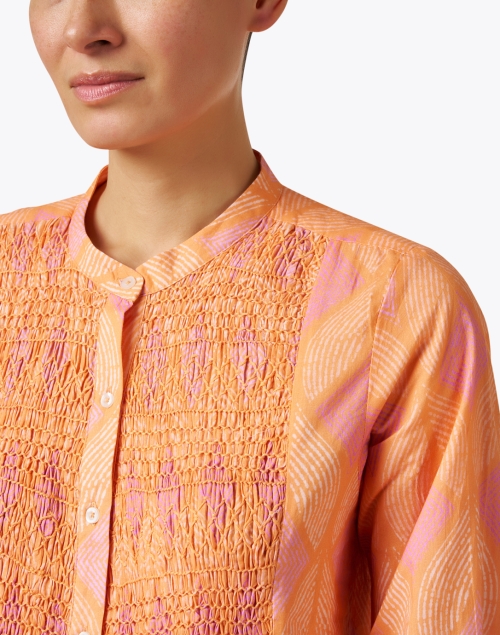 Extra_1 image - Ro's Garden - Talia Orange and Pink Print Dress