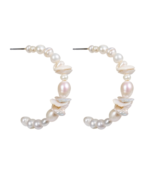 Product image - Mignonne Gavigan - Gemma White Gold Pearl Hoop Earrings