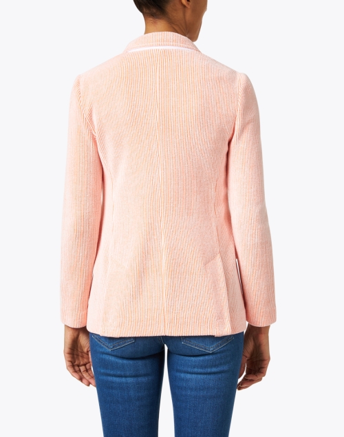 Back image - Amina Rubinacci - Moira Orange Striped Blazer