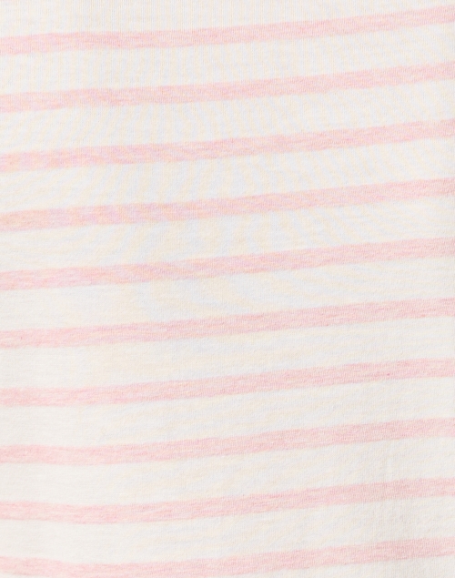 Fabric image - Saint James - Minquidame Ivory and Pink Striped Cotton Top