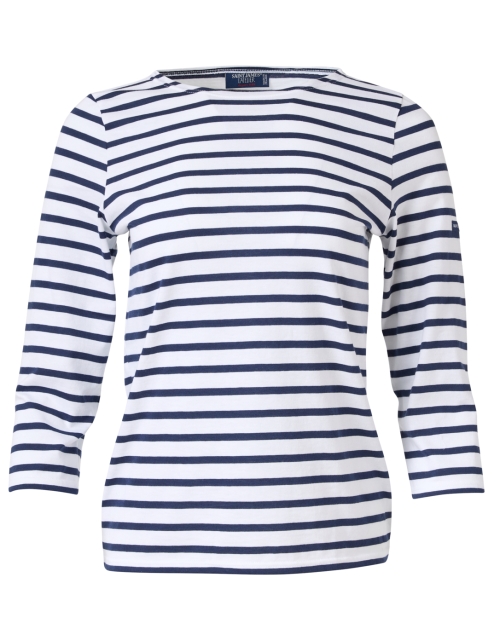 Product image - Saint James - Galathee White and Navy Striped Shirt