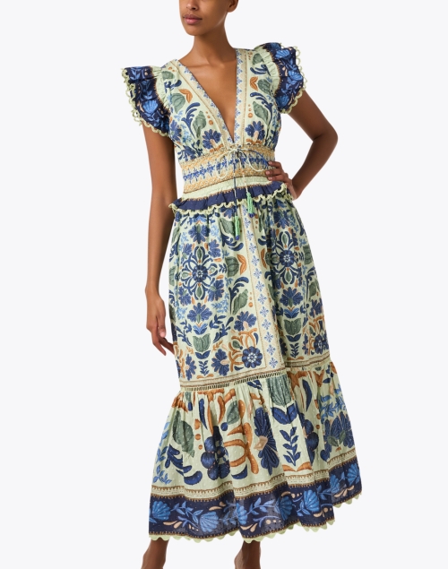 Front image - Farm Rio - Multi Print Cotton Maxi Dress