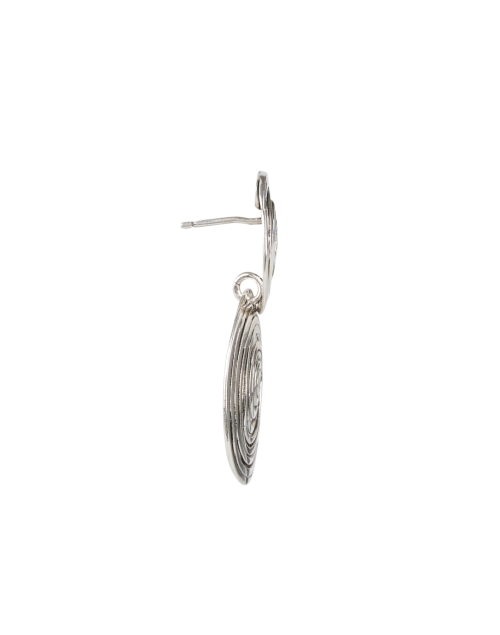 Back image - Gas Bijoux - Silver Wave Swirl Circle Earrings