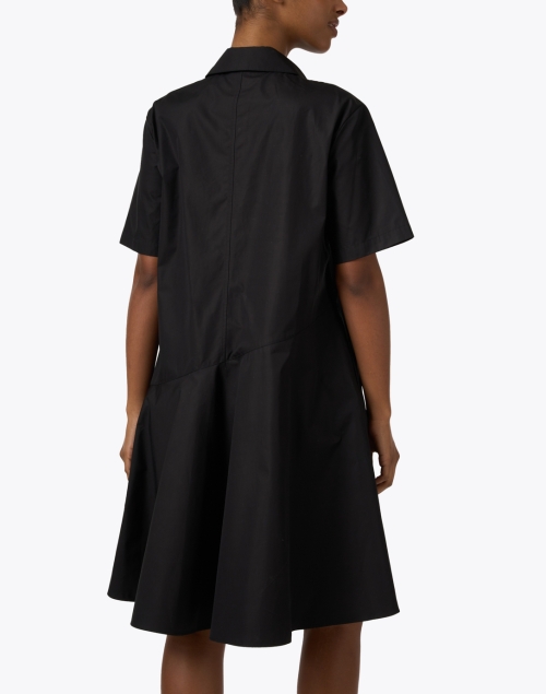 Back image - Lafayette 148 New York - Black Cotton Shirt Dress