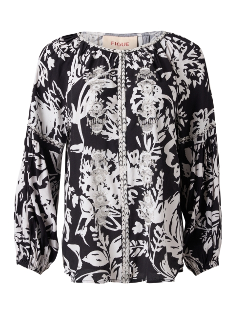 Product image - Figue - Tula Black and White Floral Top