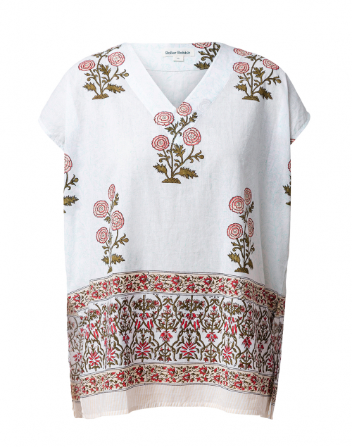 Product image - Roller Rabbit - Anaji Ivory Flower Palace Floral Print Top