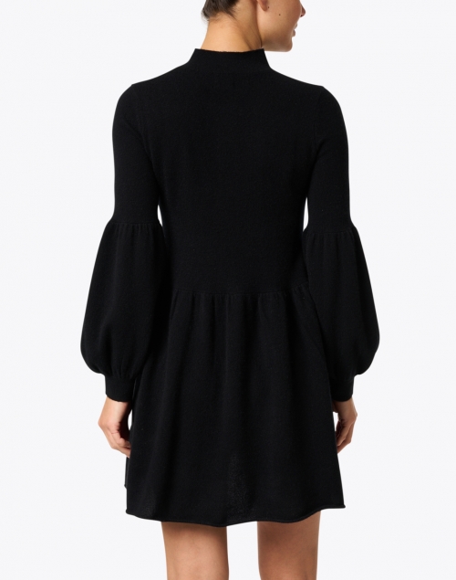 Back image - Madeleine Thompson - Charleston Black Knit Cashmere Dress