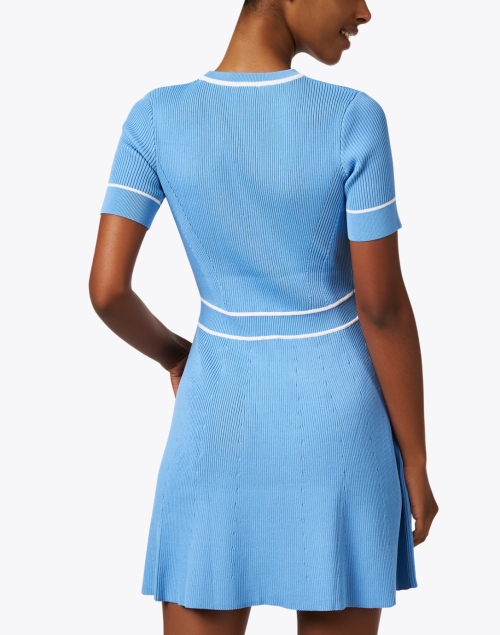 Back image - Shoshanna - Gio Blue Knit Dress
