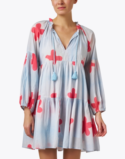 Front image - Oliphant - Bela Blue Floral Print Dress