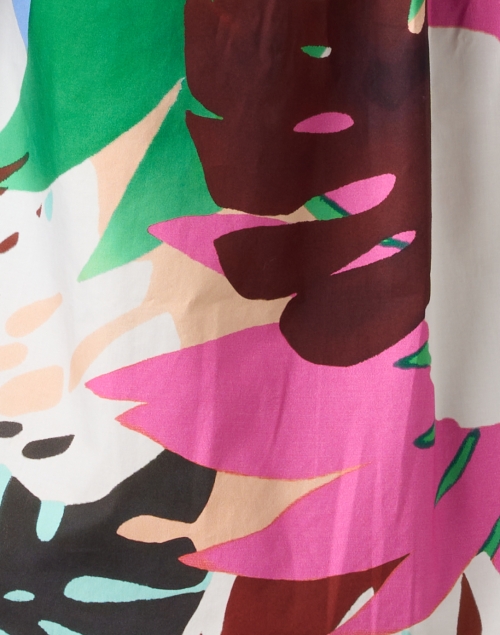 Fabric image - Sara Roka - Jackalyn Multi Tropical Print Shirt Dress