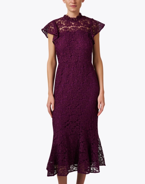 Front image - Shoshanna - Lea Purple Lace Dress