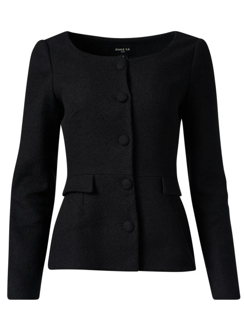 Product image - Paule Ka - Black Cotton Crepe Jacket 