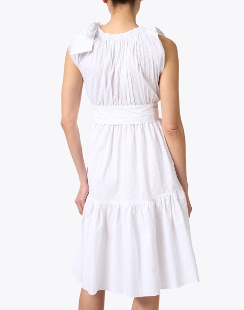 Back image - Soler - Malta White Cotton Sleeveless Dress