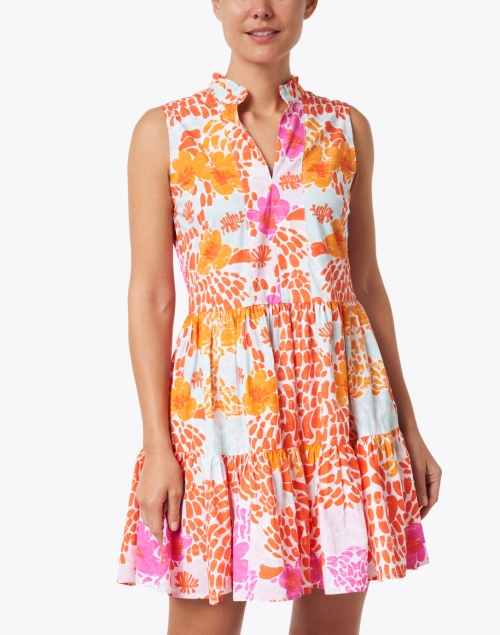Oliphant - Antigua Orange Floral Print Dress