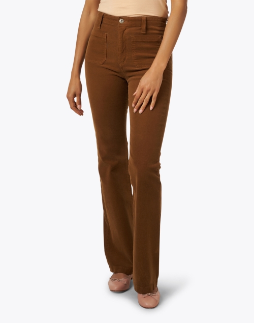 Front image - AG Jeans - Anisten Brown Corduroy Bootcut Pant