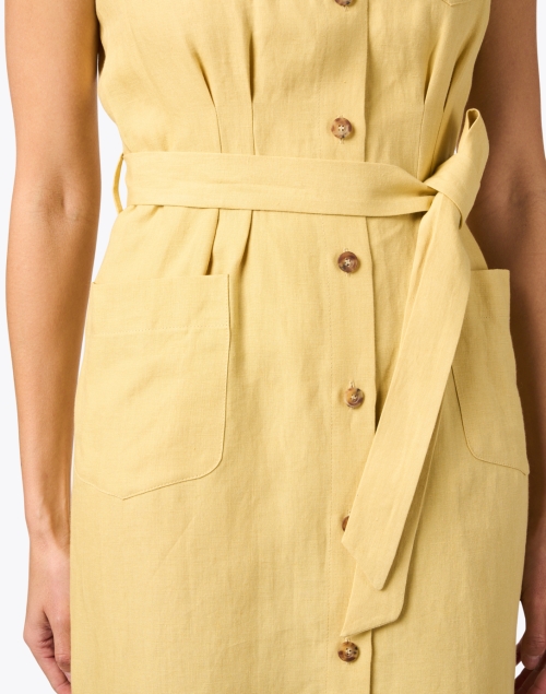 Extra_1 image - Ines de la Fressange - Ethel Yellow Linen Shirt Dress