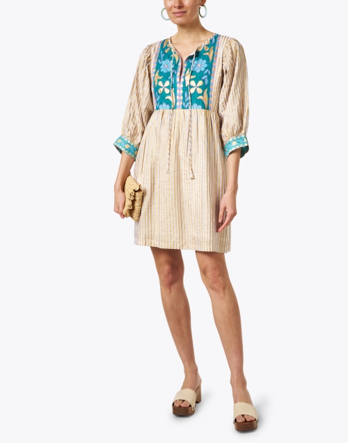 Look image - Oliphant - Gold and Turquoise Print Cotton Dress