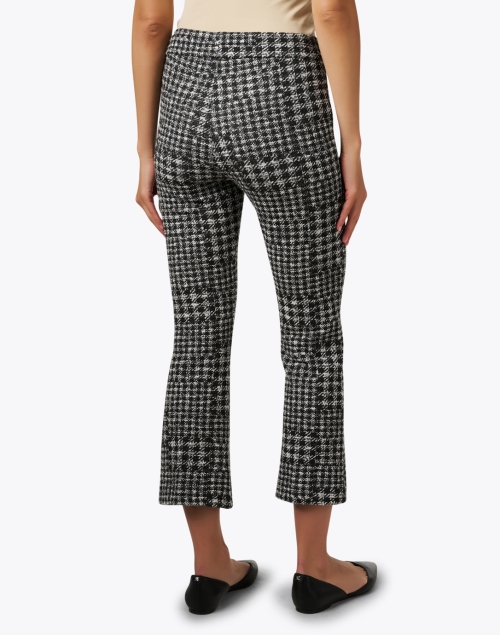Back image - Avenue Montaigne - Leo Black and White Boucle Check Print Pull On Pant