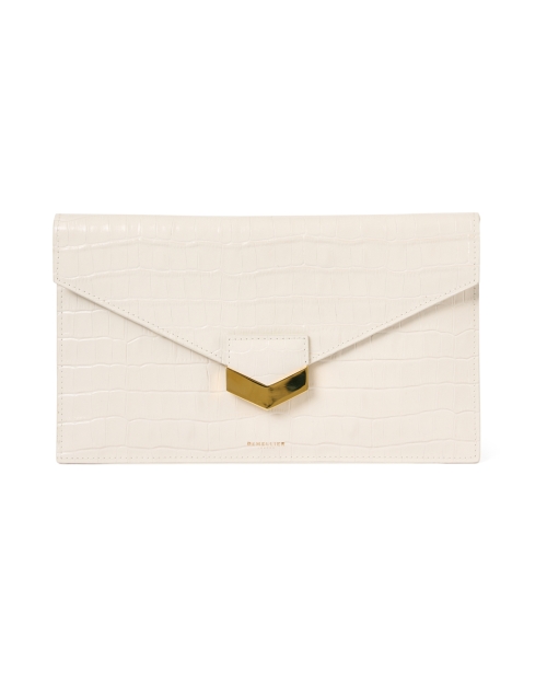 DeMellier London Ivory Embossed Leather Clutch